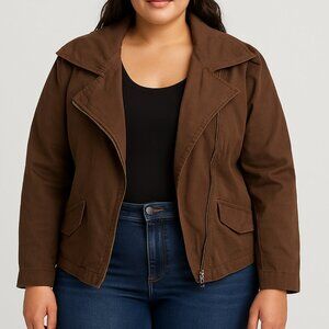Charming Charlie Hooded‎ Utility Jacket